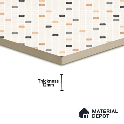 Parking Floor Tile TL 07565 Ivory Whisper | 16 x 16 inch | Anti Skid Matte Finish Heavy Duty Vitrified Tile - 12 mm | Suitable For High Traffic Areas, Terrace, Balcony | Pattern Alignment May Vary | 2-3 mm Spacer is Mandatory