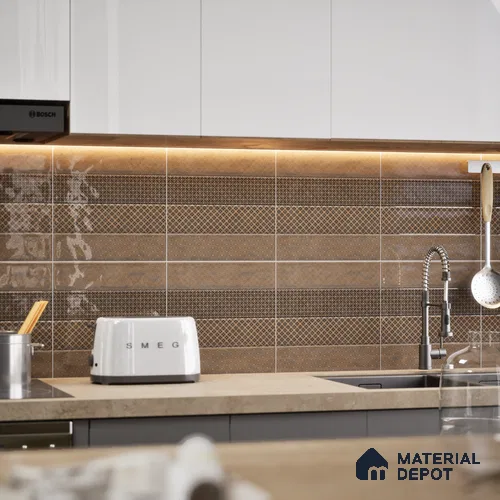 TL 00232 B Brown Mural 300 mm x 300 mm Wall Tile - 9 mm | Please Expect a Slight Variation of Pattern
