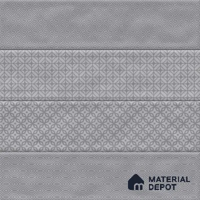 TL 00232 C Grey Mural 300 mm x 300 mm Wall Tile - 9 mm | Please Expect a Slight Variation of Pattern