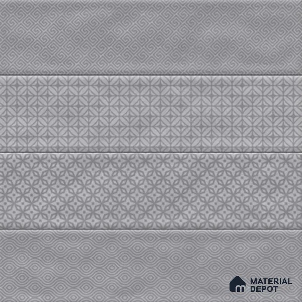 TL 00232 C Grey Mural 300 mm x 300 mm Wall Tile - 9 mm | Please Expect a Slight Variation of Pattern