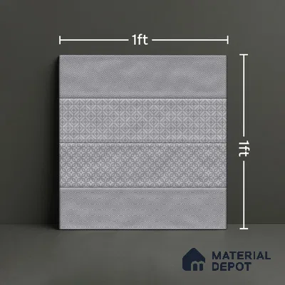 TL 00232 C Grey Mural 300 mm x 300 mm Wall Tile - 9 mm | Please Expect a Slight Variation of Pattern