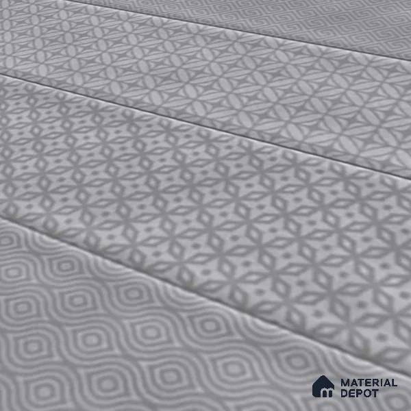 TL 00232 C Grey Mural 300 mm x 300 mm Wall Tile - 9 mm | Please Expect a Slight Variation of Pattern