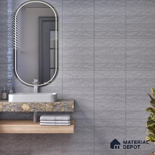 TL 00232 C Grey Mural 300 mm x 300 mm Wall Tile - 9 mm | Please Expect a Slight Variation of Pattern