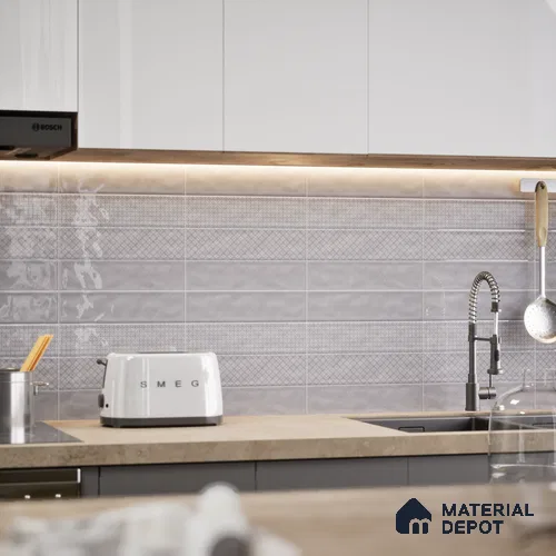 TL 00232 C Grey Mural 300 mm x 300 mm Wall Tile - 9 mm | Please Expect a Slight Variation of Pattern