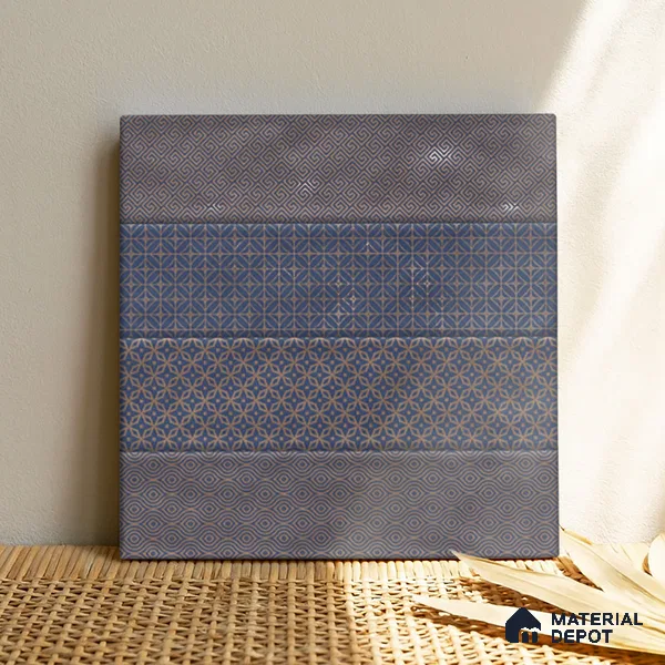 TL 00232 D Blue Mural 300 mm x 300 mm Wall Tile - 9 mm | Please Expect a Slight Variation of Pattern