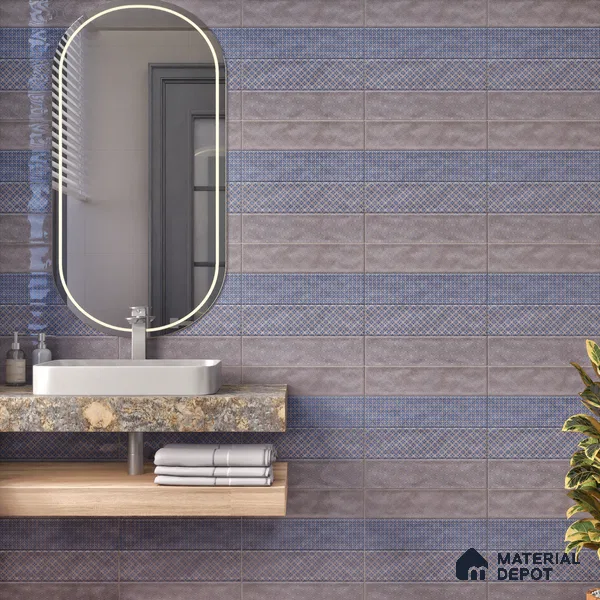 TL 00232 D Blue Mural 300 mm x 300 mm Wall Tile - 9 mm | Please Expect a Slight Variation of Pattern