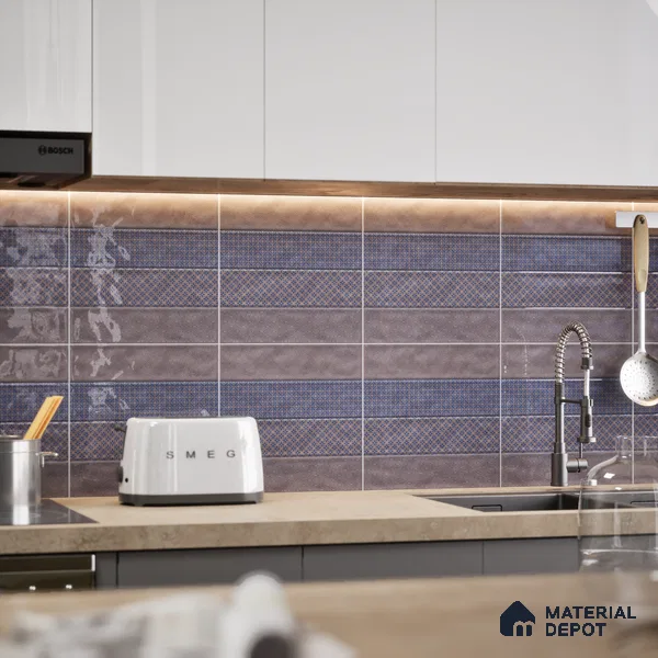 TL 00232 D Blue Mural 300 mm x 300 mm Wall Tile - 9 mm | Please Expect a Slight Variation of Pattern