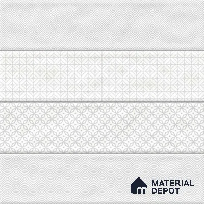 TL 00232 E White Mural 300 mm x 300 mm Wall Tile - 9 mm | Please Expect a Slight Variation of Pattern