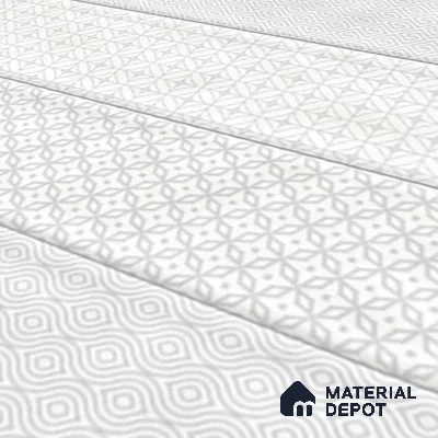 TL 00232 E White Mural 300 mm x 300 mm Wall Tile - 9 mm | Please Expect a Slight Variation of Pattern