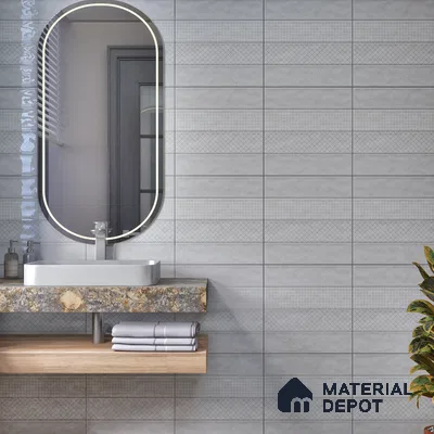 TL 00232 E White Mural 300 mm x 300 mm Wall Tile - 9 mm | Please Expect a Slight Variation of Pattern