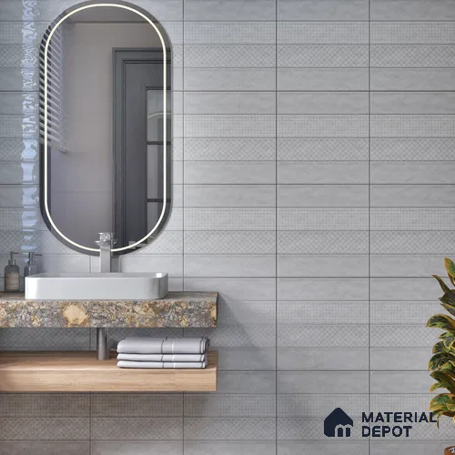 TL 00232 E White Mural 300 mm x 300 mm Wall Tile - 9 mm | Please Expect a Slight Variation of Pattern