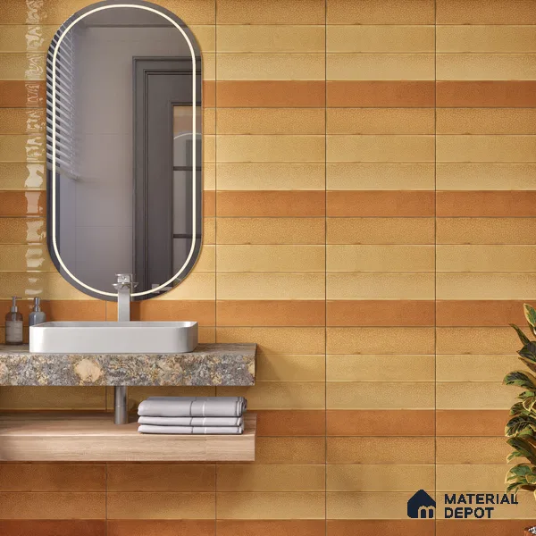 TL 00232 F Yellow Mural 300 mm x 300 mm Wall Tile - 9 mm | Please Expect a Slight Variation of Pattern
