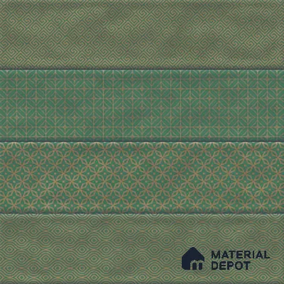 TL 00232 A Green Mural 300 mm x 300 mm Wall Tile - 9 mm | Please Expect a Slight Variation of Pattern