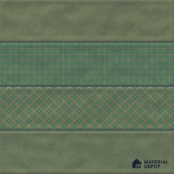 TL 00232 A Green Mural 300 mm x 300 mm Wall Tile - 9 mm | Please Expect a Slight Variation of Pattern