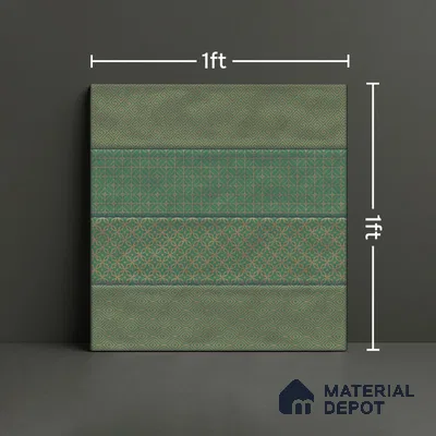 TL 00232 A Green Mural 300 mm x 300 mm Wall Tile - 9 mm | Please Expect a Slight Variation of Pattern