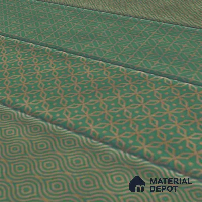 TL 00232 A Green Mural 300 mm x 300 mm Wall Tile - 9 mm | Please Expect a Slight Variation of Pattern