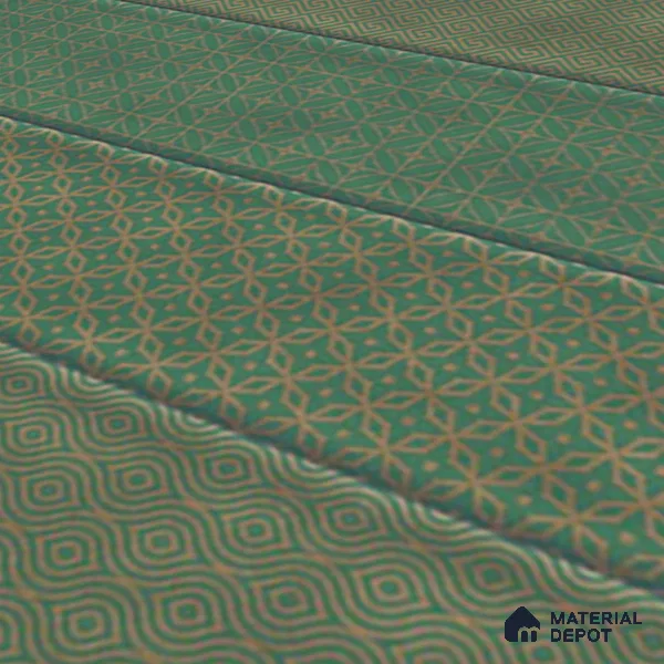 TL 00232 A Green Mural 300 mm x 300 mm Wall Tile - 9 mm | Please Expect a Slight Variation of Pattern