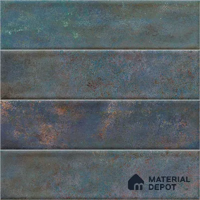 Faux Subway Wall Tile TL 05006 Marrakech Arctic Blue Brick 1 ft x 1 ft Ceramic Glossy Finish - 9.5 mm | Suitable for Highlighter Walls, Foyer, Bathroom, Kitchen Wall & Backsplashes | Please Expect a Slight Variation of Pattern (Sample)