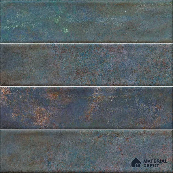 Faux Subway Wall Tile TL 05006 Marrakech Arctic Blue Brick 1 ft x 1 ft Ceramic Glossy Finish - 9.5 mm | Suitable for Highlighter Walls, Foyer, Bathroom, Kitchen Wall & Backsplashes | Please Expect a Slight Variation of Pattern (Sample)