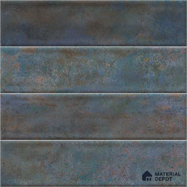 Faux Subway Wall Tile TL 05006 Marrakech Arctic Blue Brick 1 ft x 1 ft Ceramic Glossy Finish - 9.5 mm | Suitable for Highlighter Walls, Foyer, Bathroom, Kitchen Wall & Backsplashes | Please Expect a Slight Variation of Pattern (Sample)
