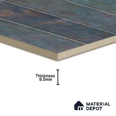 Faux Subway Wall Tile TL 05006 Marrakech Arctic Blue Brick 1 ft x 1 ft Ceramic Glossy Finish - 9.5 mm | Suitable for Highlighter Walls, Foyer, Bathroom, Kitchen Wall & Backsplashes | Please Expect a Slight Variation of Pattern (Sample)