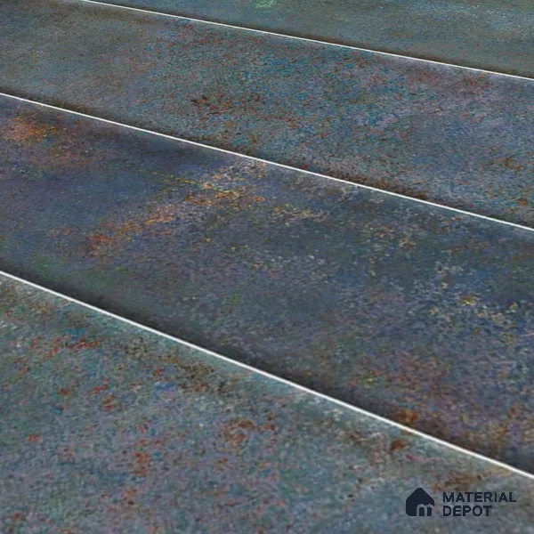 Faux Subway Wall Tile TL 05006 Marrakech Arctic Blue Brick 1 ft x 1 ft Ceramic Glossy Finish - 9.5 mm | Suitable for Highlighter Walls, Foyer, Bathroom, Kitchen Wall & Backsplashes | Please Expect a Slight Variation of Pattern (Sample)