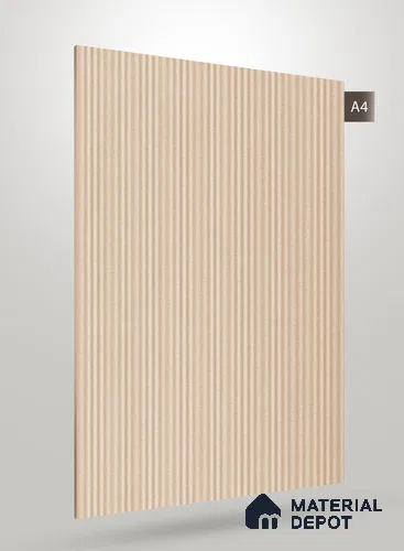 Light Beige Fluted Solid Color JB 652 8 ft x 4 ft Matte Finish Decorative Laminate - 1 mm | Suitable for TV Unit,Wardrobe, Kitchen Cabinets