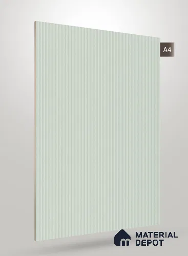 Pale Mint Green Fluted Solid Color JB 653 8 ft x 4 ft Matte Finish Decorative Laminate - 1 mm | Suitable for TV Unit,Wardrobe, Kitchen Cabinets