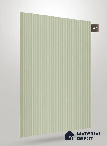 Pale Sage Green Fluted Solid Color JB 654 8 ft x 4 ft Matte Finish Decorative Laminate - 1 mm | Suitable for TV Unit,Wardrobe, Kitchen Cabinets