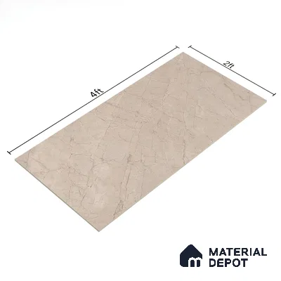 Marble Floor & Wall Tile TL 02196 B Arezzo Brown 4 ft x 2 ft Glossy Finish Vitrified Tile - 9 mm (Random 5)
