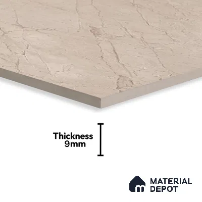 Marble Floor & Wall Tile TL 02196 B Arezzo Brown 4 ft x 2 ft Glossy Finish Vitrified Tile - 9 mm (Random 5)