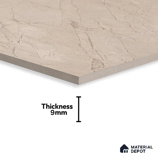 Marble Floor & Wall Tile TL 02196 B Arezzo Brown 4 ft x 2 ft Glossy Finish Vitrified Tile - 9 mm (Random 5)