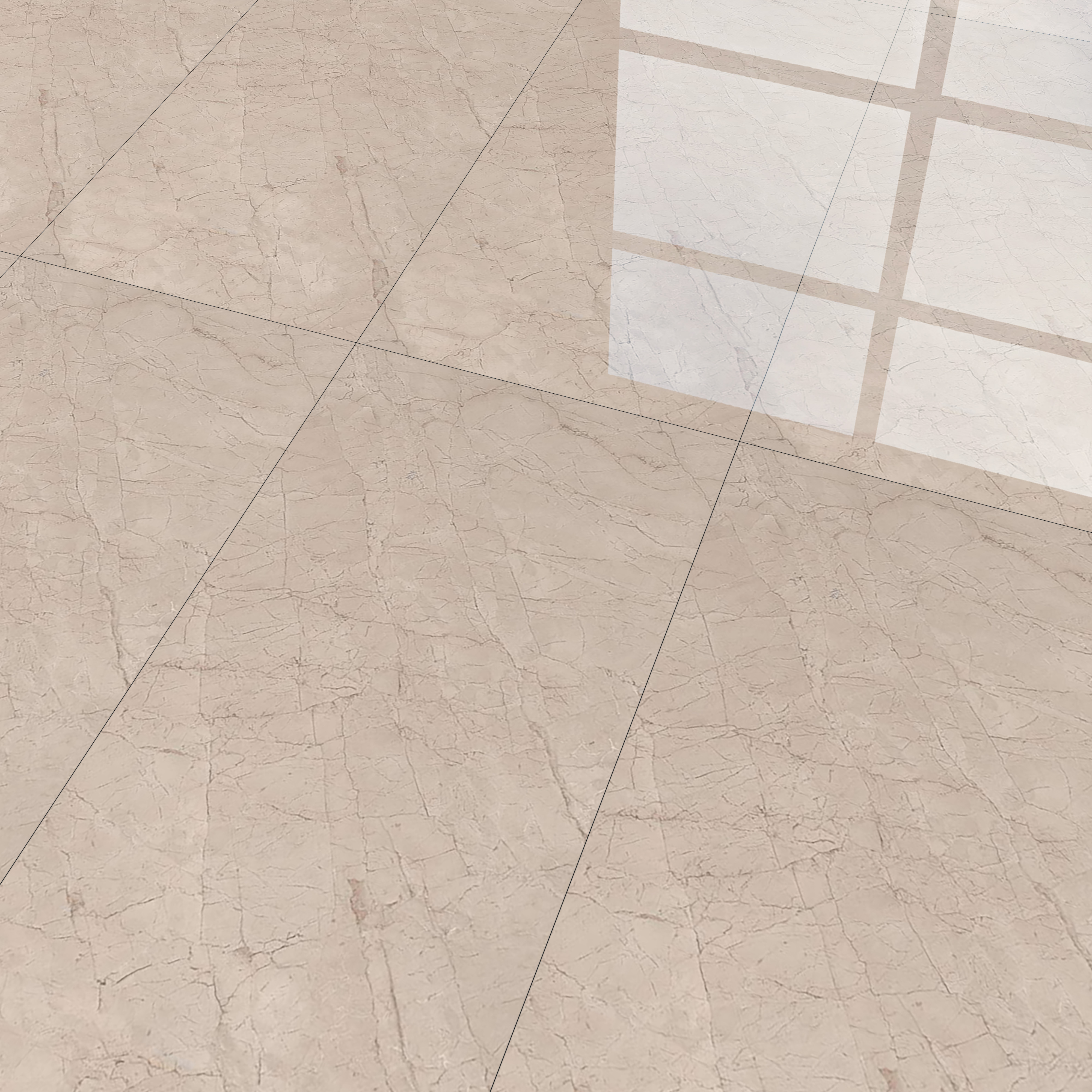 Marble Floor & Wall Tile TL 02196 B Arezzo Brown 4 ft x 2 ft Glossy Finish Vitrified Tile - 9 mm (Random 5)