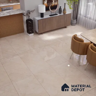 Marble Floor & Wall Tile TL 02196 B Arezzo Brown 4 ft x 2 ft Glossy Finish Vitrified Tile - 9 mm (Random 5)