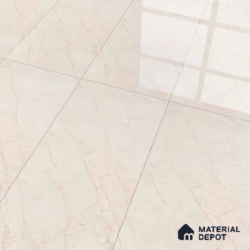 Marble Floor & Wall Tile TL 02196 A Jelly Beige 4 ft x 2 ft Glossy Finish Vitrified Tile - 9 mm (Random 5)