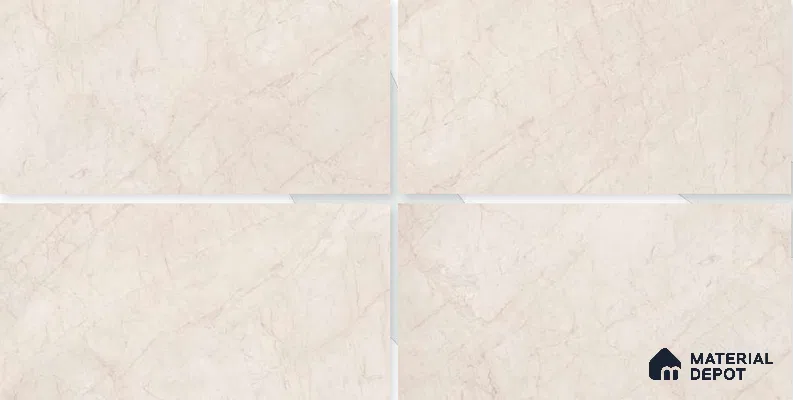 Marble Floor & Wall Tile TL 02196 A Jelly Beige 4 ft x 2 ft Glossy Finish Vitrified Tile - 9 mm (Random 5)