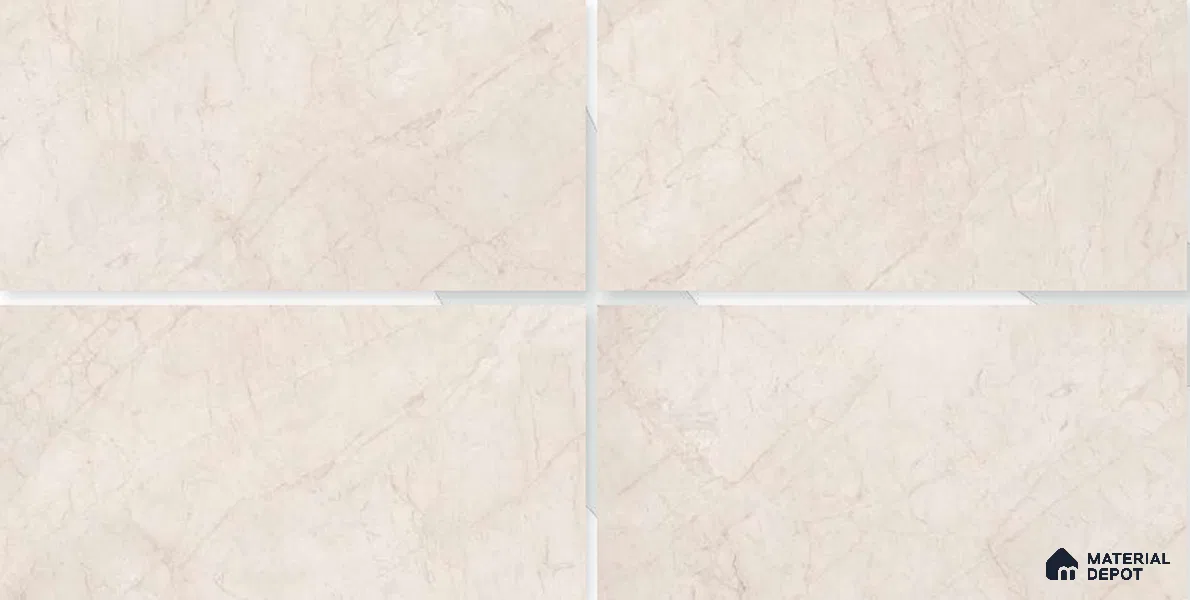 Marble Floor & Wall Tile TL 02196 A Jelly Beige 4 ft x 2 ft Glossy Finish Vitrified Tile - 9 mm (Random 5)