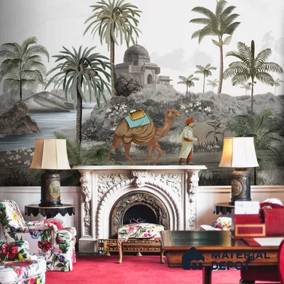 Jodhpur, A Rich Rajasthan Theme Wallpaper, Customised Sukoon Series Handmade Patterned Design (Customised Size Wallpaper)