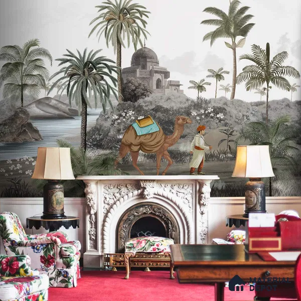 Jodhpur, A Rich Rajasthan Theme Wallpaper, Customised Sukoon Series Handmade Patterned Design (Customised Size Wallpaper)