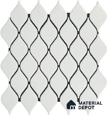 Subway Mosaic Wall & Floor Tile TL 05278 B Leafscape Fern Blush 266 x 266 mm (Chip Size - 48x86 mm) Ceramic Matte Finish - 8 mm | Suitable for Bathroom,Kitchen,Swimming Pool,Accent / Feature Walls (Sample)