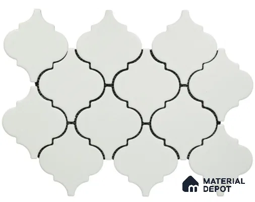 Subway Mosaic Wall & Floor Tile TL 05285 H Lantern Lasagna White 400 x 400 mm (Chip Size - 117x133.5 mm) Ceramic Matte Finish - 8 mm | Suitable for Bathroom,Kitchen,Swimming Pool,Accent / Feature Walls (Sample)