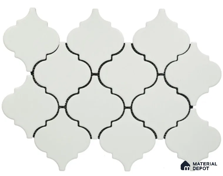 Subway Mosaic Wall & Floor Tile TL 05285 H Lantern Lasagna White 400 x 400 mm (Chip Size - 117x133.5 mm) Ceramic Matte Finish - 8 mm | Suitable for Bathroom,Kitchen,Swimming Pool,Accent / Feature Walls (Sample)