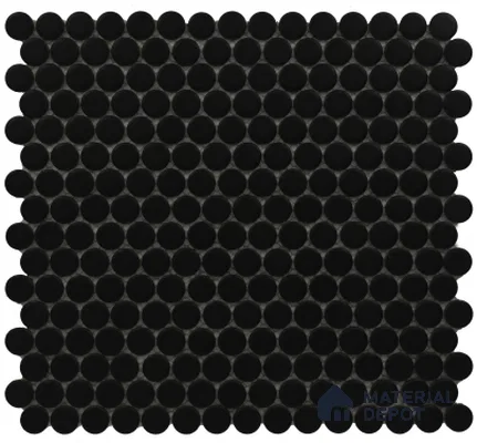 Subway Mosaic Wall & Floor Tile TL 05283 D Penny Chiaro Caviar 286 x 286 mm (Chip Size - 19 mm) Ceramic Matte Finish - 8 mm | Suitable for Bathroom,Kitchen,Swimming Pool,Accent / Feature Walls (Sample)
