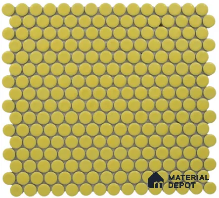 Subway Mosaic Wall Tile TL 05283 F Penny Chiaro Canary 286 x 286 mm (Chip Size - 19 mm) Ceramic Glossy Finish - 8 mm | Suitable for Bathroom,Kitchen,Swimming Pool,Accent / Feature Walls (Sample)