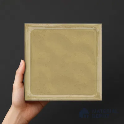 TL 03723 B Khakhi 02 | 200x200 mm Glossy Finish Ceramic Wall Pattern 2 Subway Tile - 10 mm (Sample)