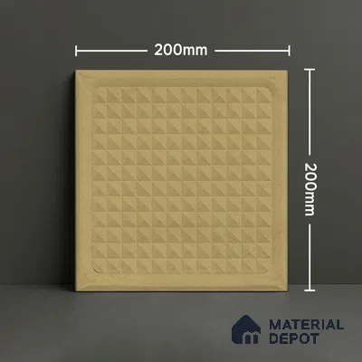 TL 03723 D Khakhi 04 | 200x200 mm Glossy Finish Ceramic Wall Pattern 4 Subway Tile - 10 mm (Sample)