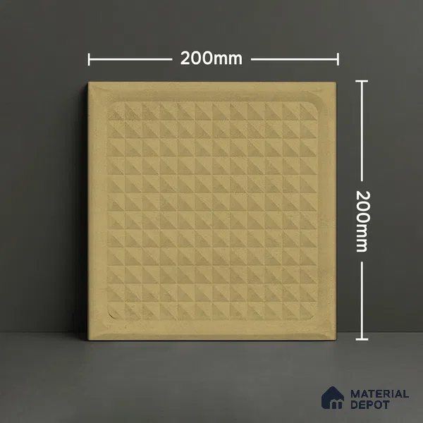 TL 03723 D Khakhi 04 | 200x200 mm Glossy Finish Ceramic Wall Pattern 4 Subway Tile - 10 mm (Sample)