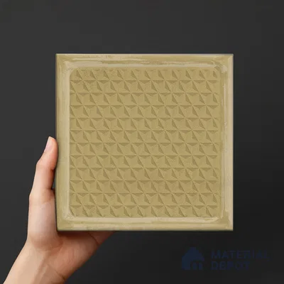 TL 03723 E Khakhi 05 | 200x200 mm Glossy Finish Ceramic Wall Pattern 5 Subway Tile - 10 mm (Sample)