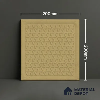 TL 03723 E Khakhi 05 | 200x200 mm Glossy Finish Ceramic Wall Pattern 5 Subway Tile - 10 mm (Sample)