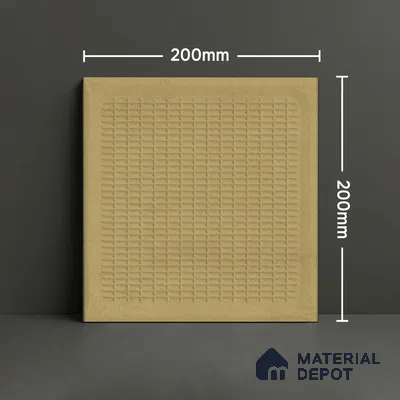 TL 03723 Khakhi 01 | 200x200 mm Glossy Finish Ceramic Wall Pattern 1 Subway Tile - 10 mm (Sample)